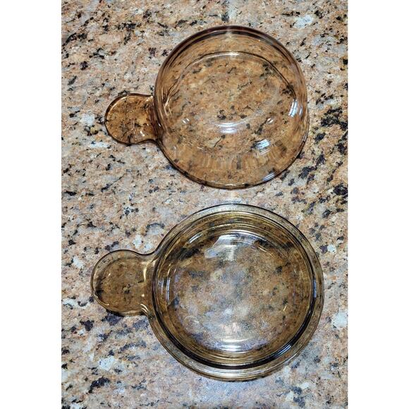 Vision Corning Amber Grab It Bowl V-150-B With Lid - Picture 7 of 13